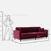 Nord 3 Seater Sofa - 80" - Crafts Mill Bespoke Furniture - Sofas & Accent Chairs