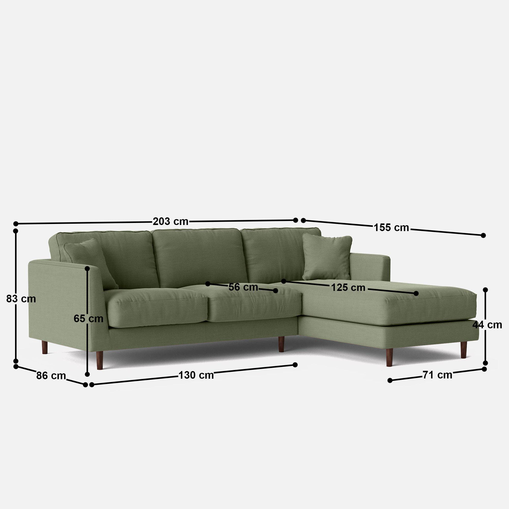 Nord L Shaped Sofa - 80" - Crafts Mill Bespoke Furniture - Sofas & Accent Chairs