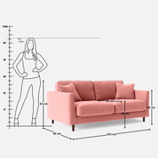 Nord Large 2.5 Seater Sofa - 72" - Crafts Mill Bespoke Furniture - Sofas & Accent Chairs