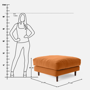 Nord Ottoman - Crafts Mill Bespoke Furniture - Sofas & Accent Chairs