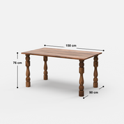Obsidian Turned Leg Dining Table