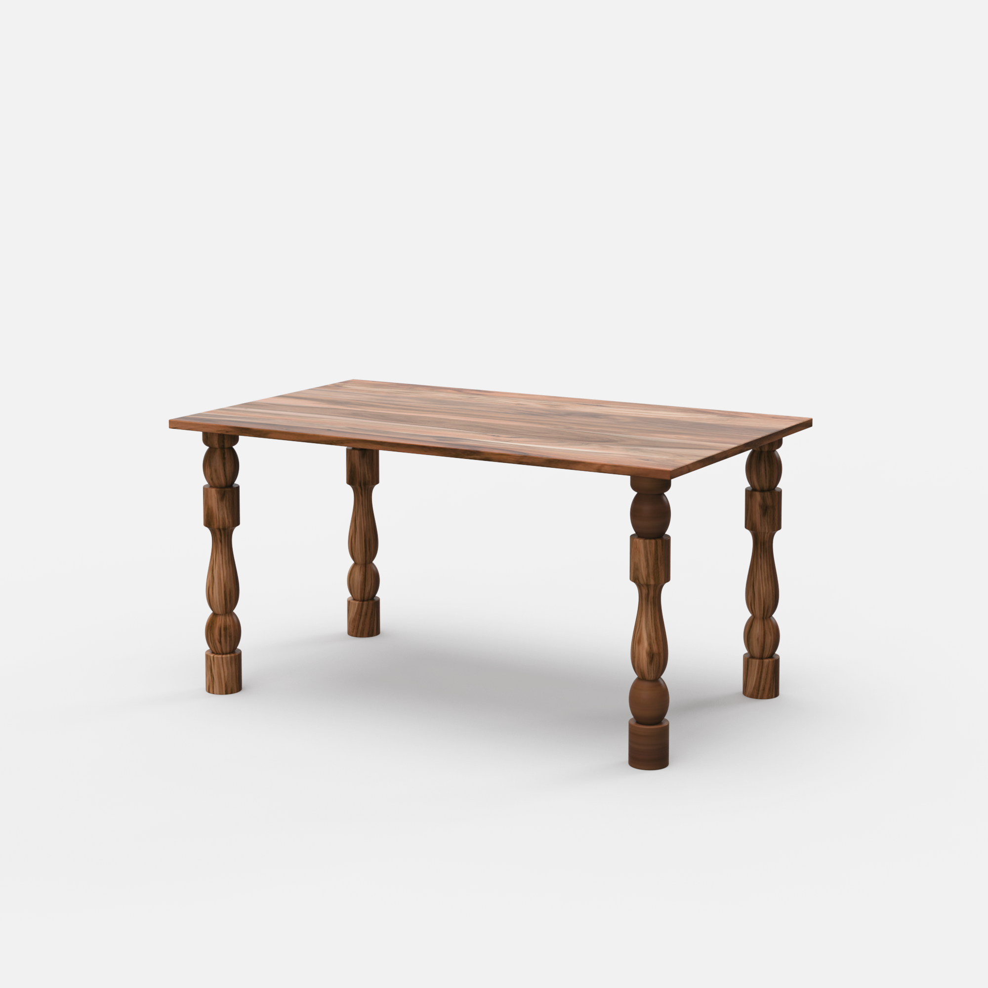 Obsidian Turned Leg Dining Table