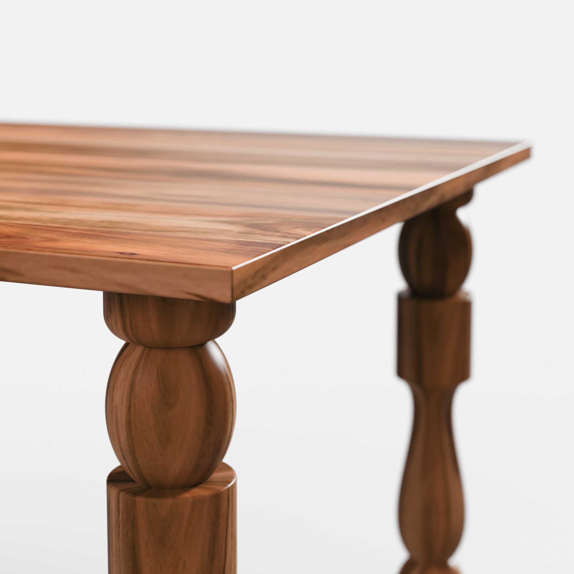 Obsidian Turned Leg Dining Table