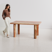 Owen Luxury Dining Table - 6 Seater - 150 cm x 90 cm x 76 cm - Sheesham