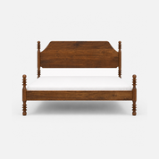 Paloma Classic Walnut Wood Bed with Turned Posts