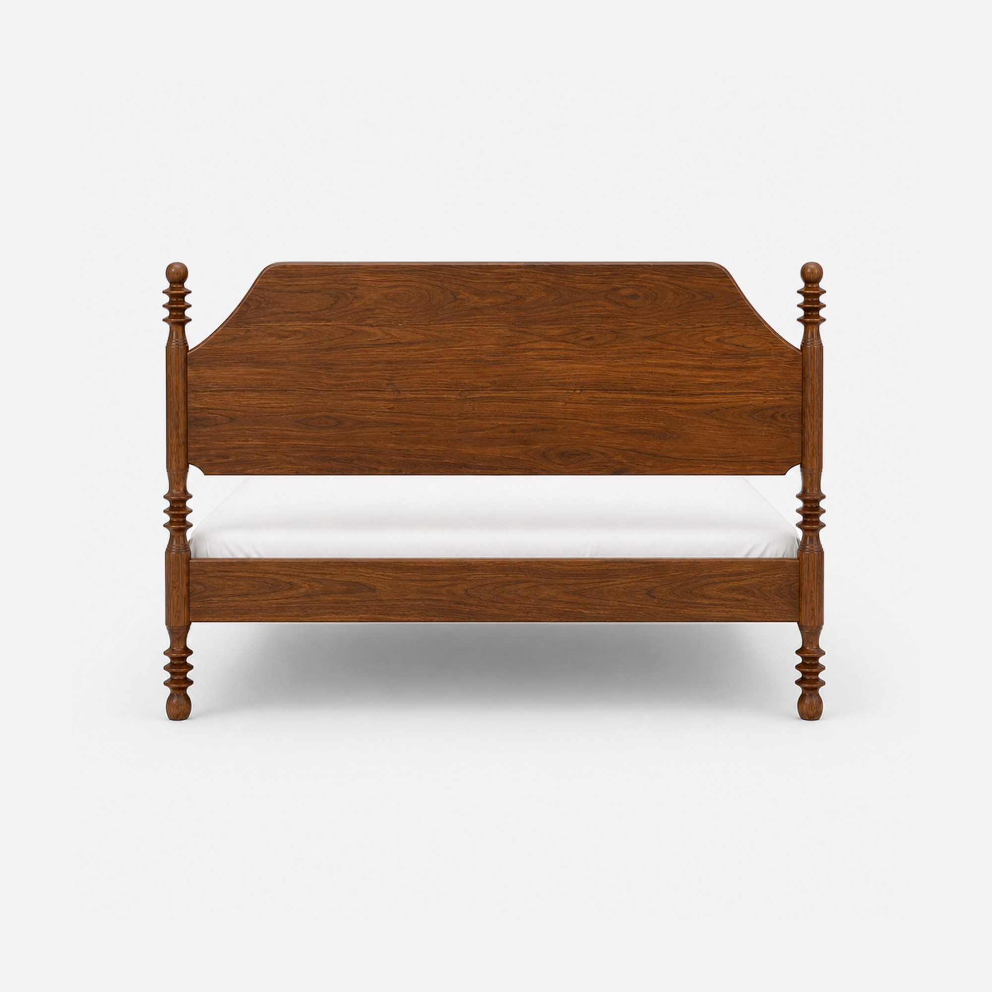 Paloma Classic Walnut Wood Bed with Turned Posts