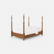 Phoenix Elegant Wooden Four-Poster Bed Frame