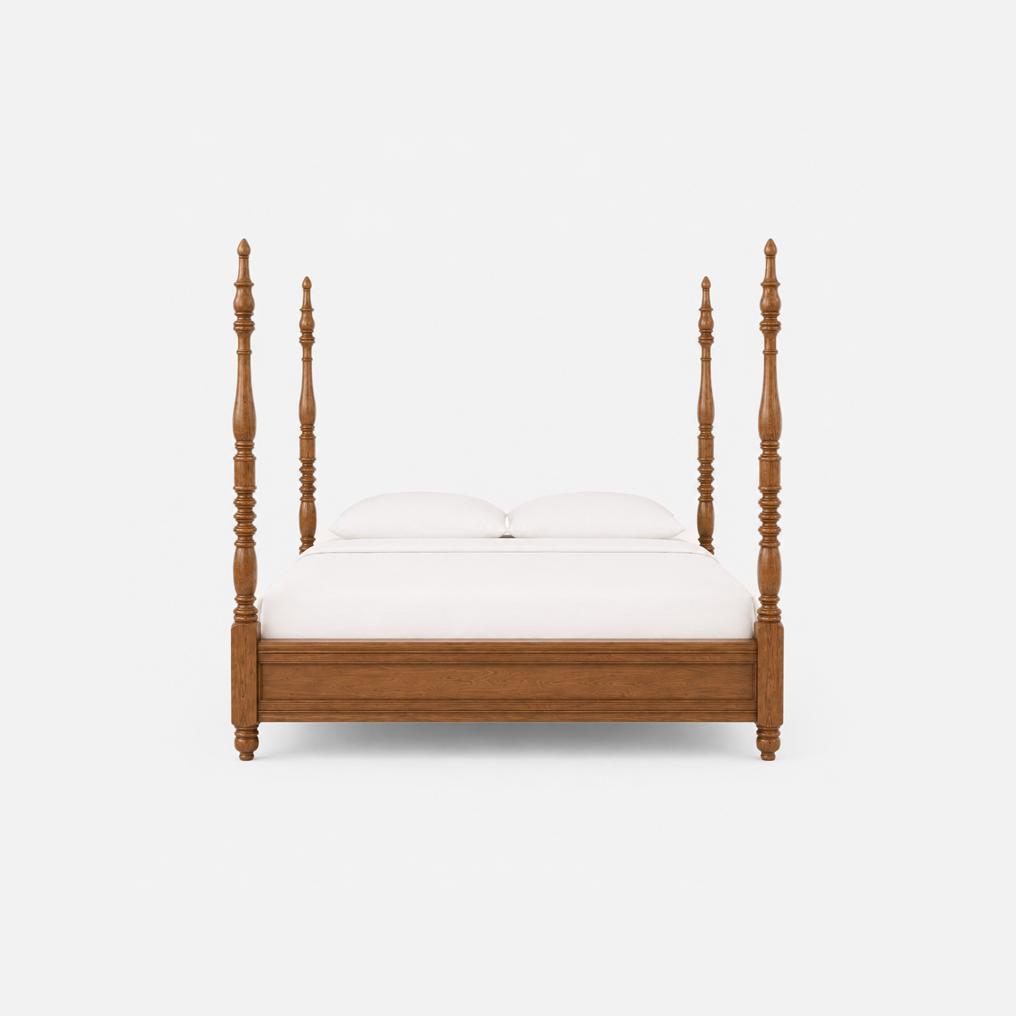 Phoenix Elegant Wooden Four-Poster Bed Frame