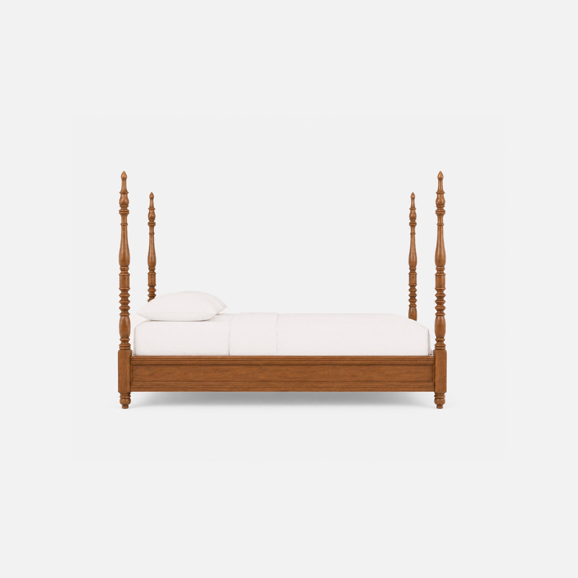 Phoenix Elegant Wooden Four-Poster Bed Frame