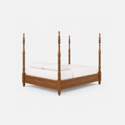 Phoenix Elegant Wooden Four-Poster Bed Frame