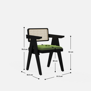 Amor-Pierre Dining Table Set - 6 Seater - Table (150 cm Dia x 76 cm) + 6 Pierre Chairs - Mango Table + Sheesham Seating