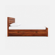 Premium Sheesham Wood Storage Bed