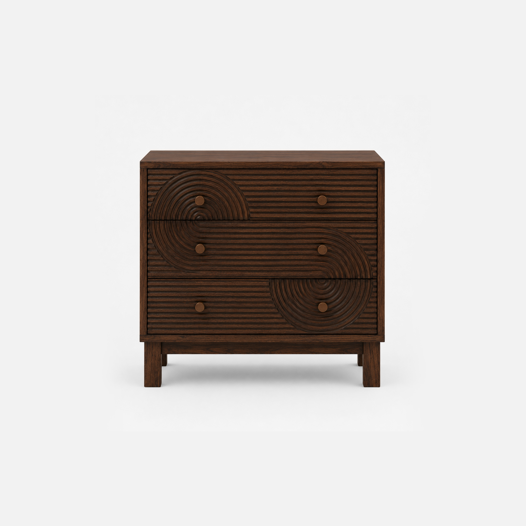 Ripple 3-Drawer Chest with Textured Drawer Fronts
