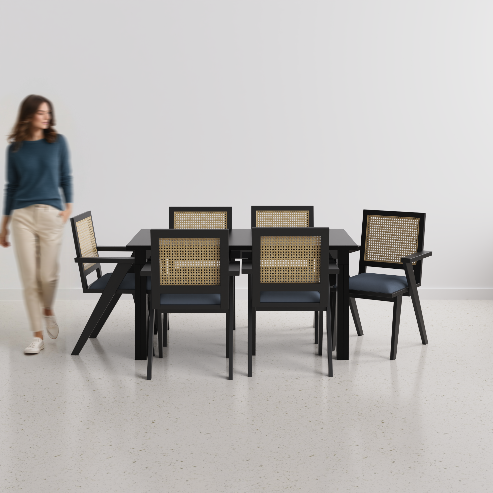 Roma-Flora-dining-set-175cm-black-matte-on-sheesham-table-6-chairs-black-matte-on-sheesham-indigo-blue-linen-blend-fabric-C1.png