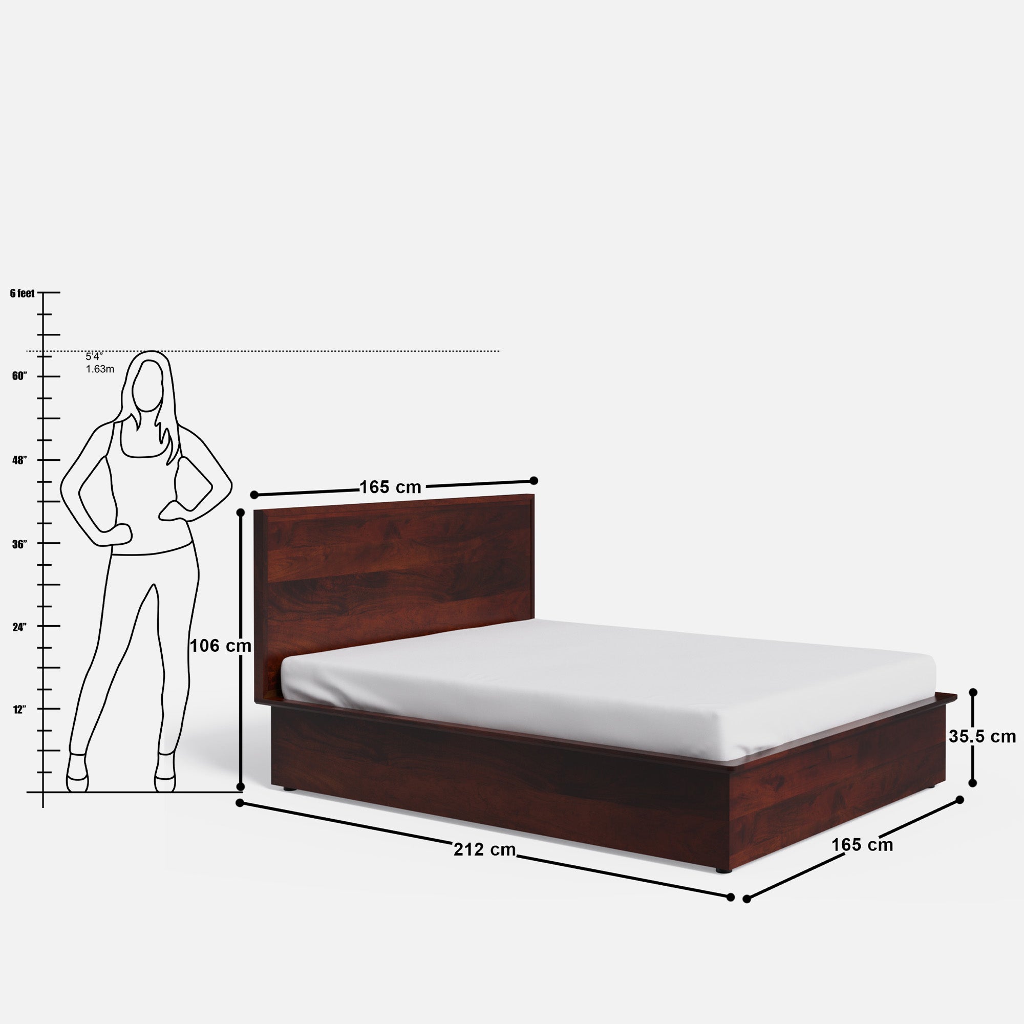 Fran Hydraulic Storage Bed - Crafts Mill Bespoke Furniture - Bedroom