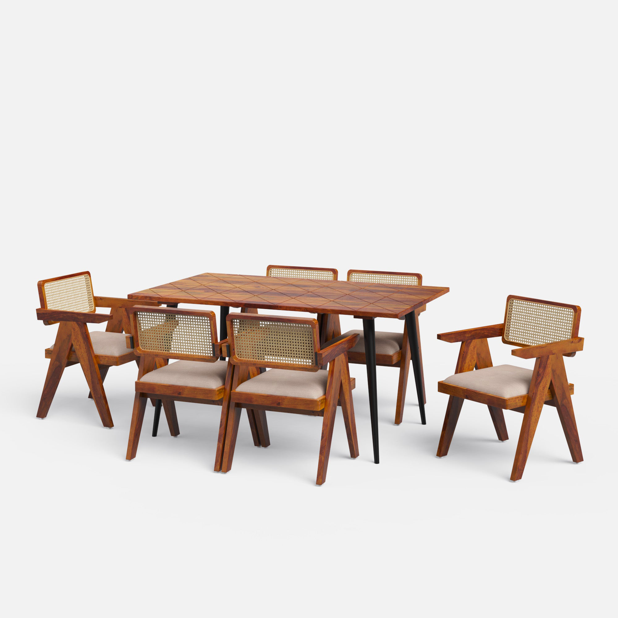 Shelly Pierre Dining Set - 6 seater - Crafts Mill Bespoke Furniture - Dining