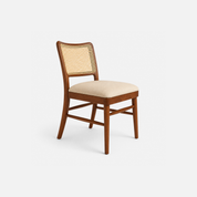 Sienna Cafe Chair with Rattan Back and Upholstered Seat