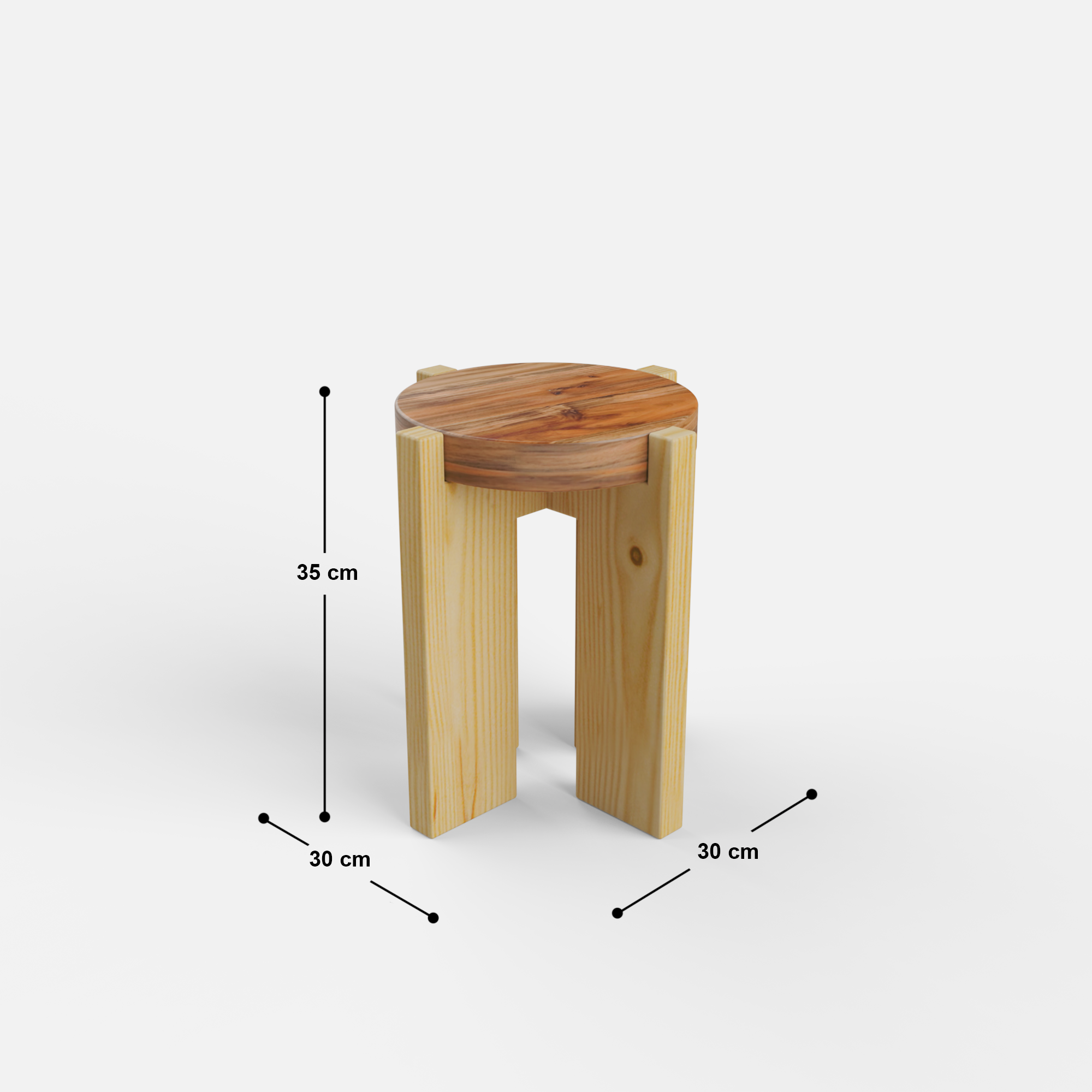 Alf Small Side Table - Crafts Mill Bespoke Furniture - End Tables