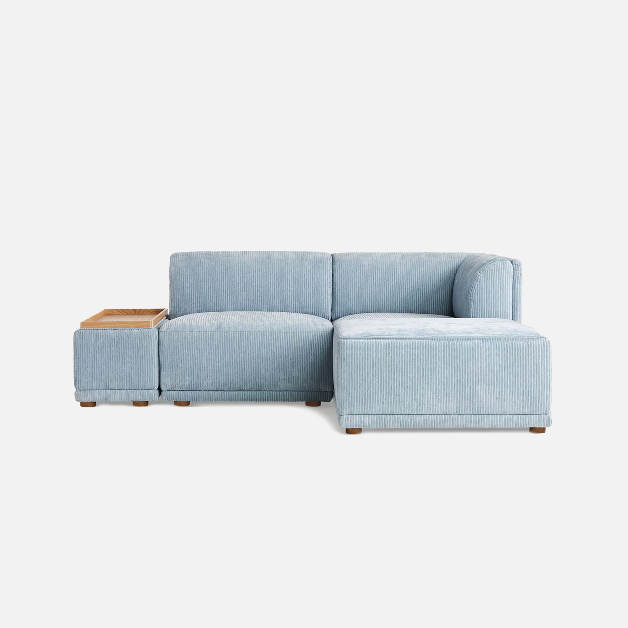 Eric Modular 2 Seater Sofa with Ottoman - 90" | 72" Left Chaise - Crafts Mill Bespoke Furniture - Modular sectional sofas