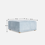 Eric Modular 2 Seater Sofa with Ottoman - 90" | 72" Left Chaise - Crafts Mill Bespoke Furniture - Modular sectional sofas