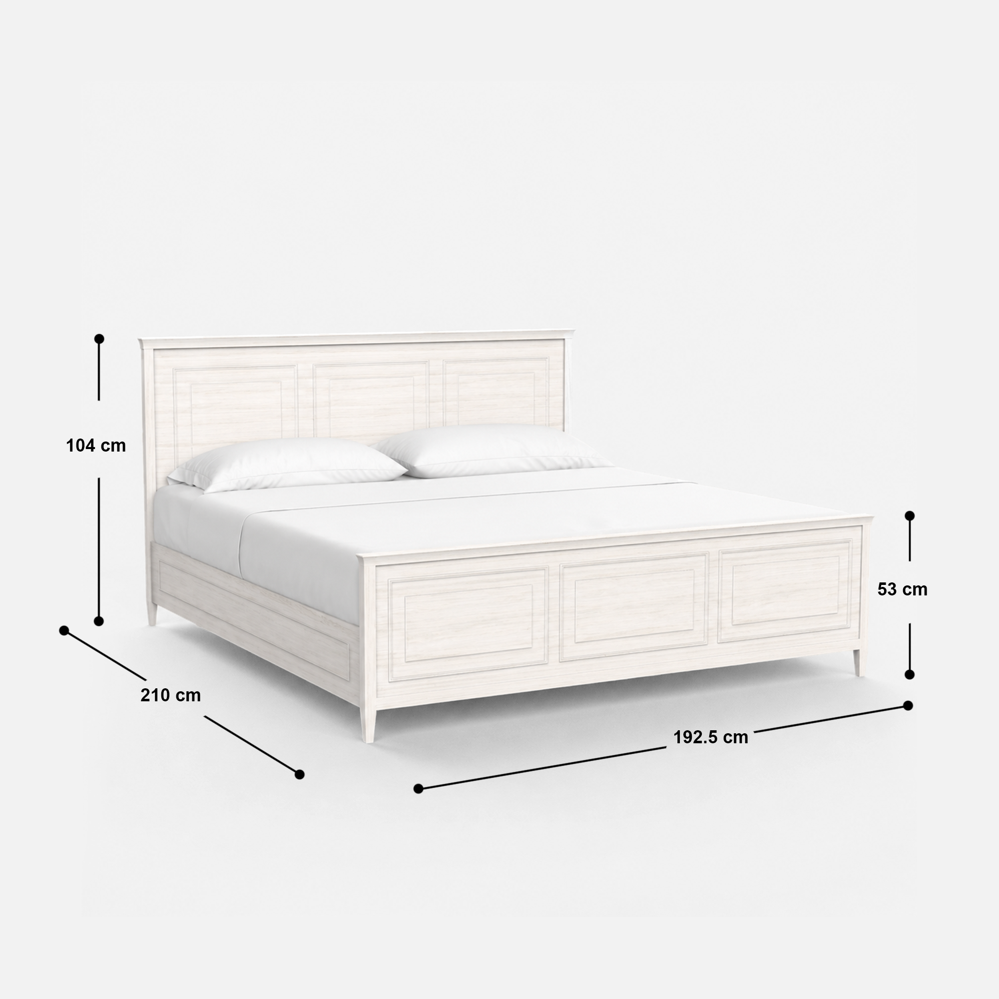 Snow White Hydraulic Storage Bed