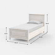 Snow White Hydraulic Storage Bed