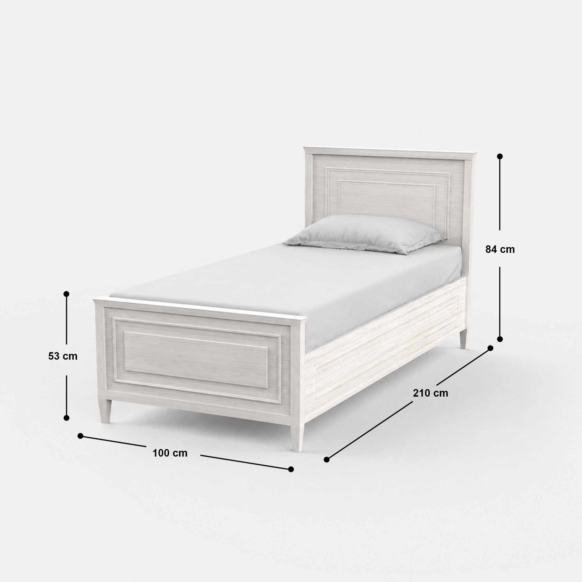 Snow White Hydraulic Storage Bed