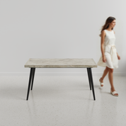 Souza Luxury Dining Table - 6 Seater - 150 cm x 90 cm x 76 cm - Mango