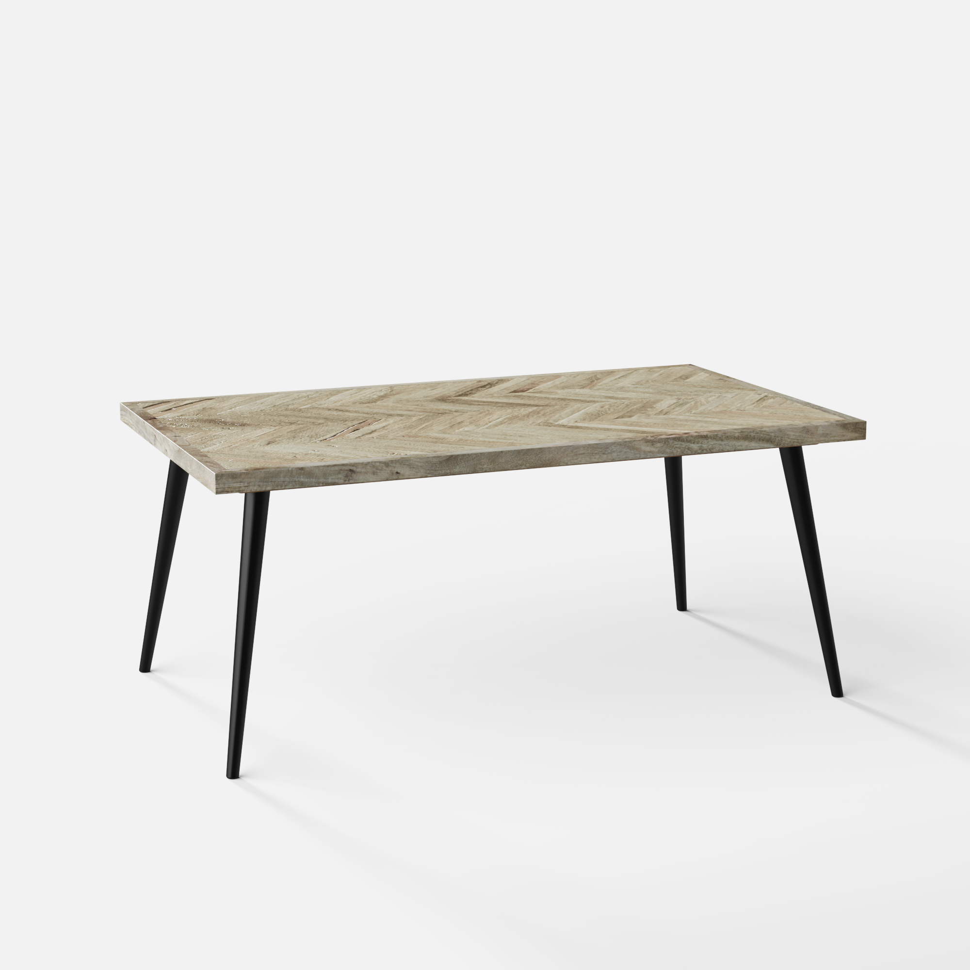 Souza Luxury Dining Table - Large 6 Seater - 175 cm x 90 cm x 76 cm - Mango