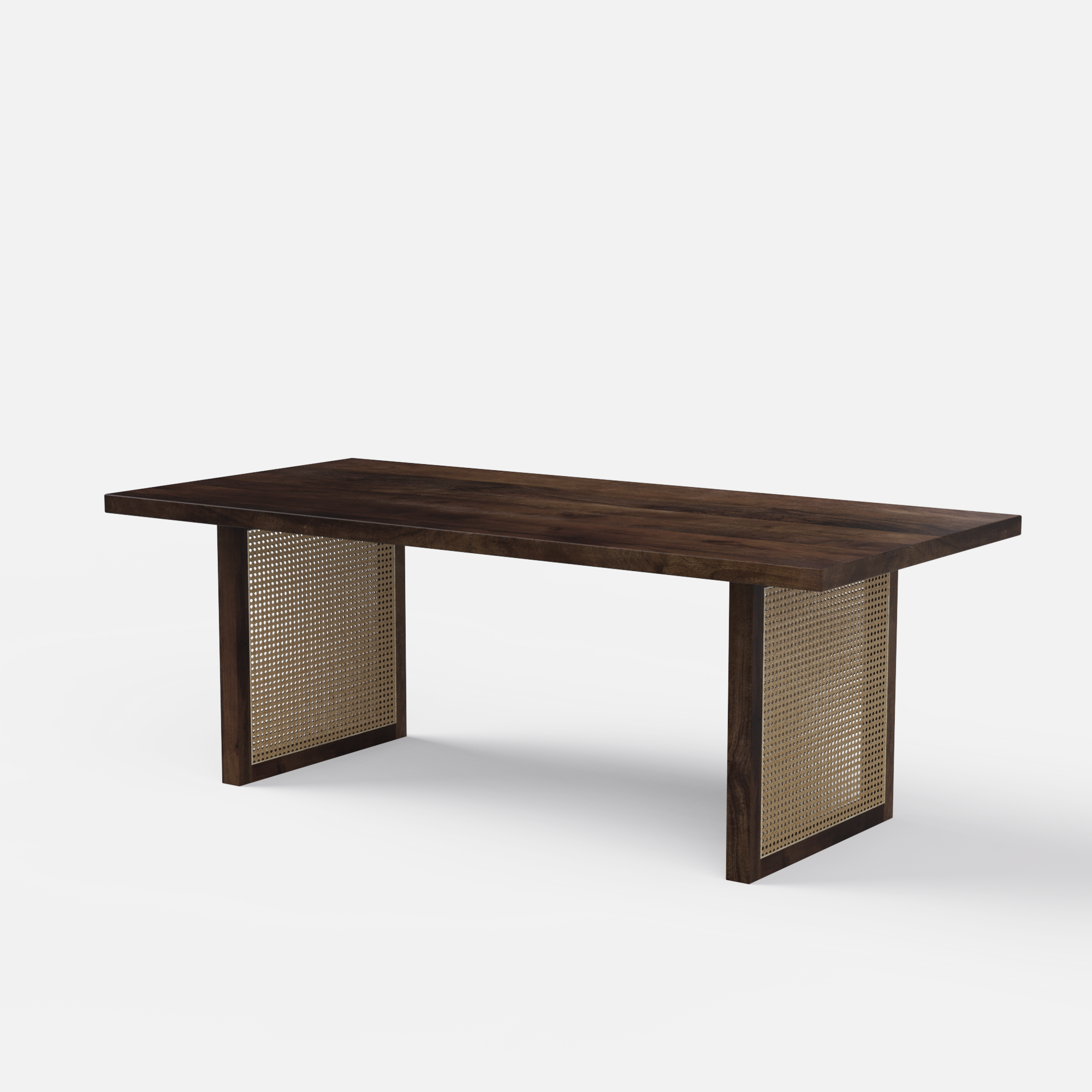 Stanley Rattan Luxury Dining Table - 8 Seater - 210 cm x 100 cm x 76 cm - Mango