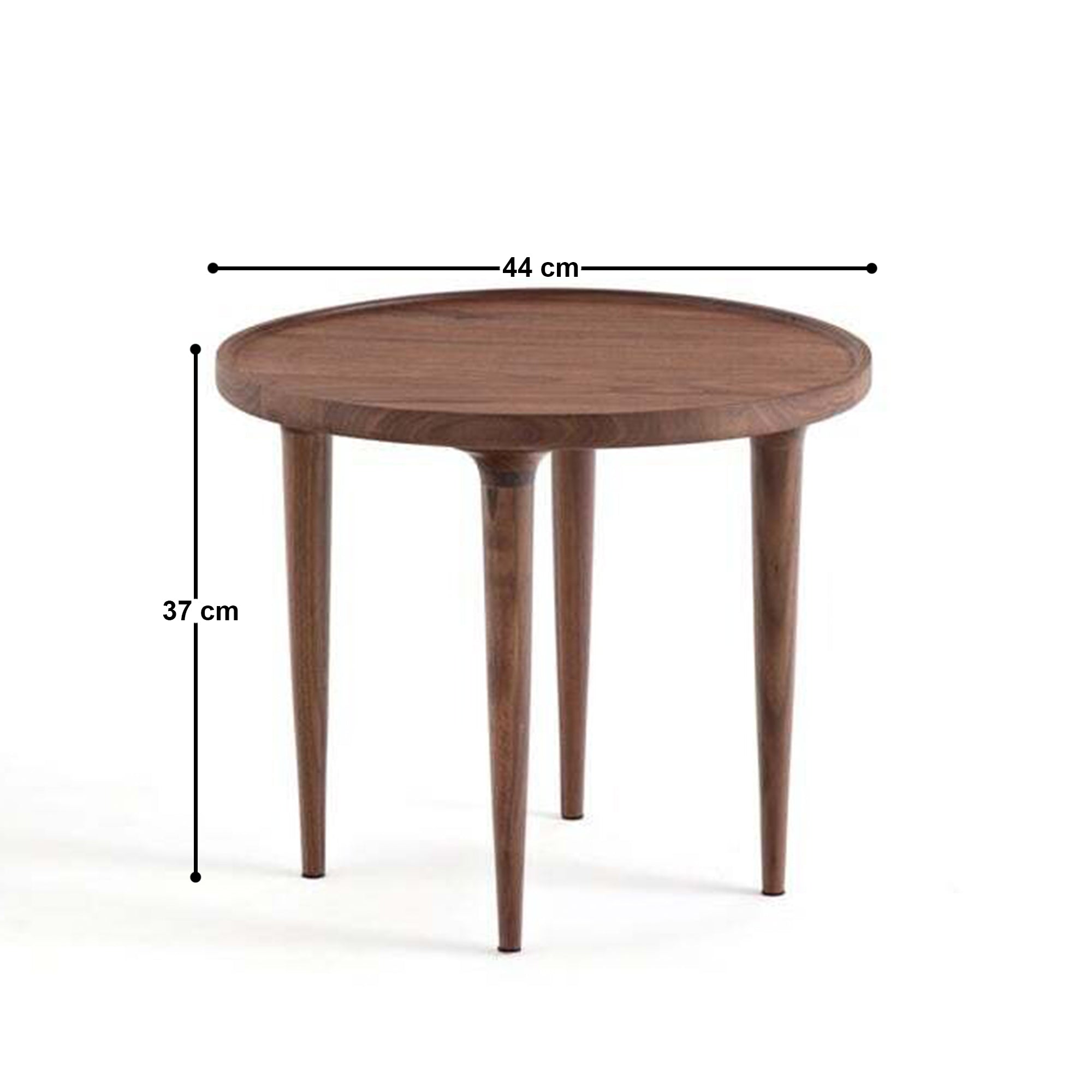 Summer Round Low Coffee Table Modern Classic - Crafts Mill Bespoke Furniture - Coffee Table