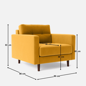 Svalbard 1 Seater Sofa - 35.4" - Crafts Mill Bespoke Furniture - Sofas & Accent Chairs