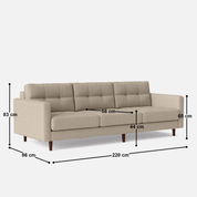 Svalbard 3 Seater Sofa - 86" - Crafts Mill Bespoke Furniture - Sofas & Accent Chairs