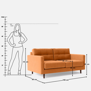 Svalbard 2 Seater Sofa - 61" - Crafts Mill Bespoke Furniture - Sofas & Accent Chairs