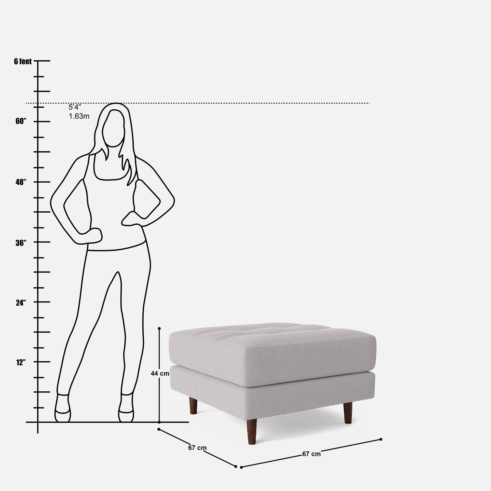 Svalbard Ottoman - Crafts Mill Bespoke Furniture - Sofas & Accent Chairs