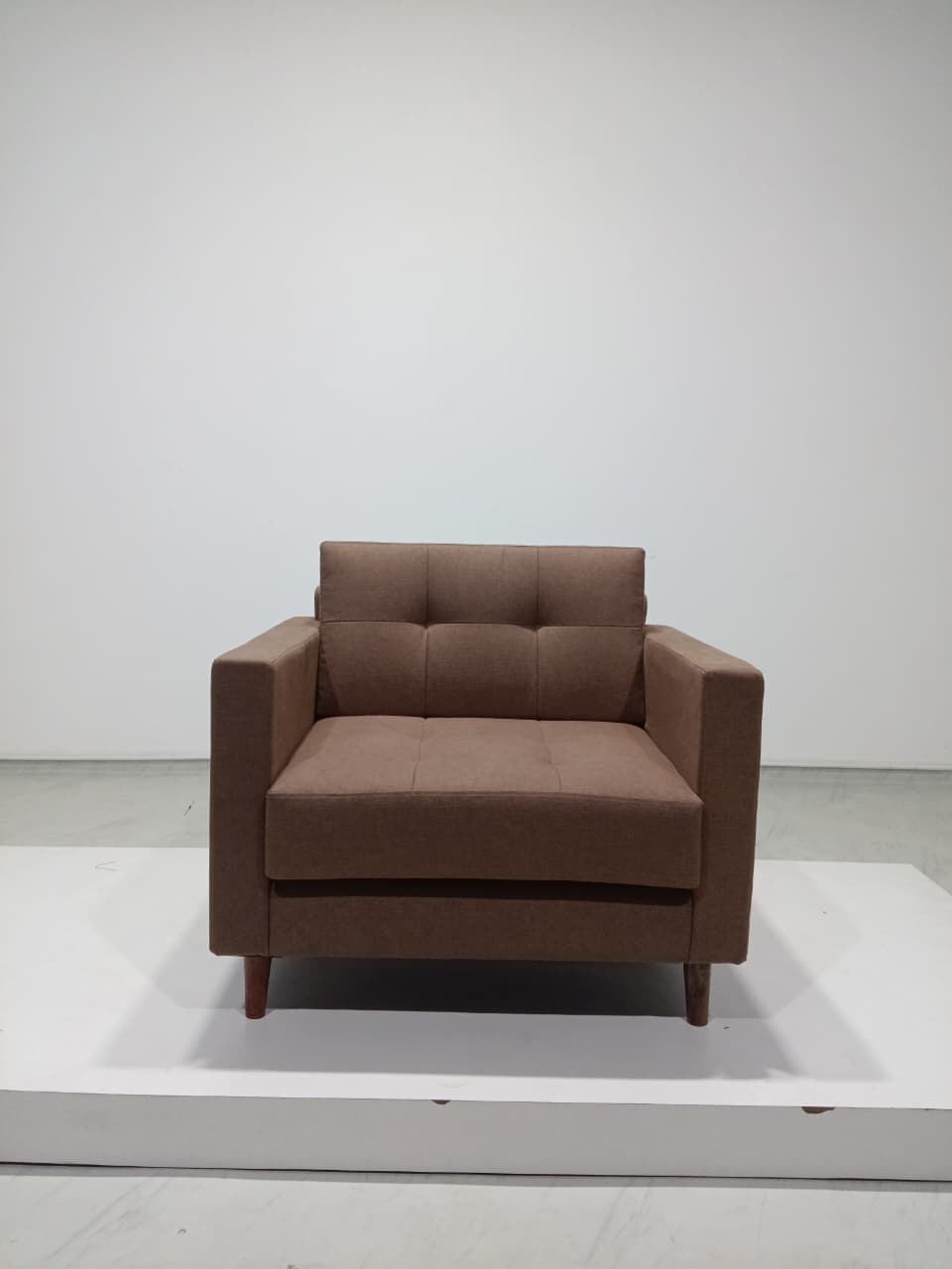  Svalbard 1 Seater Sofa - Walnut Brown Fabric