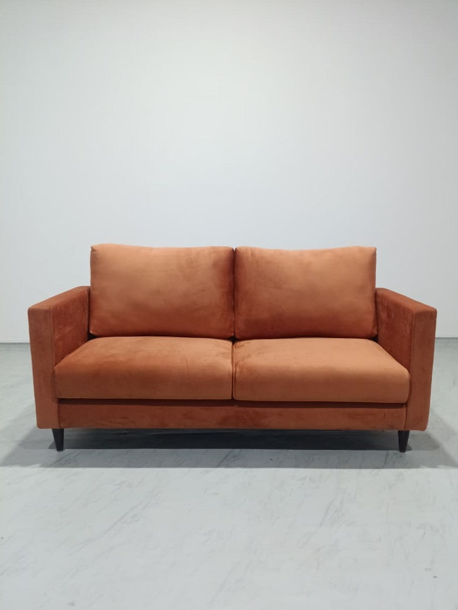 Swanson 2 Seater Sofa - Fabric Cider Orange Velvet