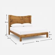 Teresa Rustic Harmony Wood Bed Frame with Natural Finish
