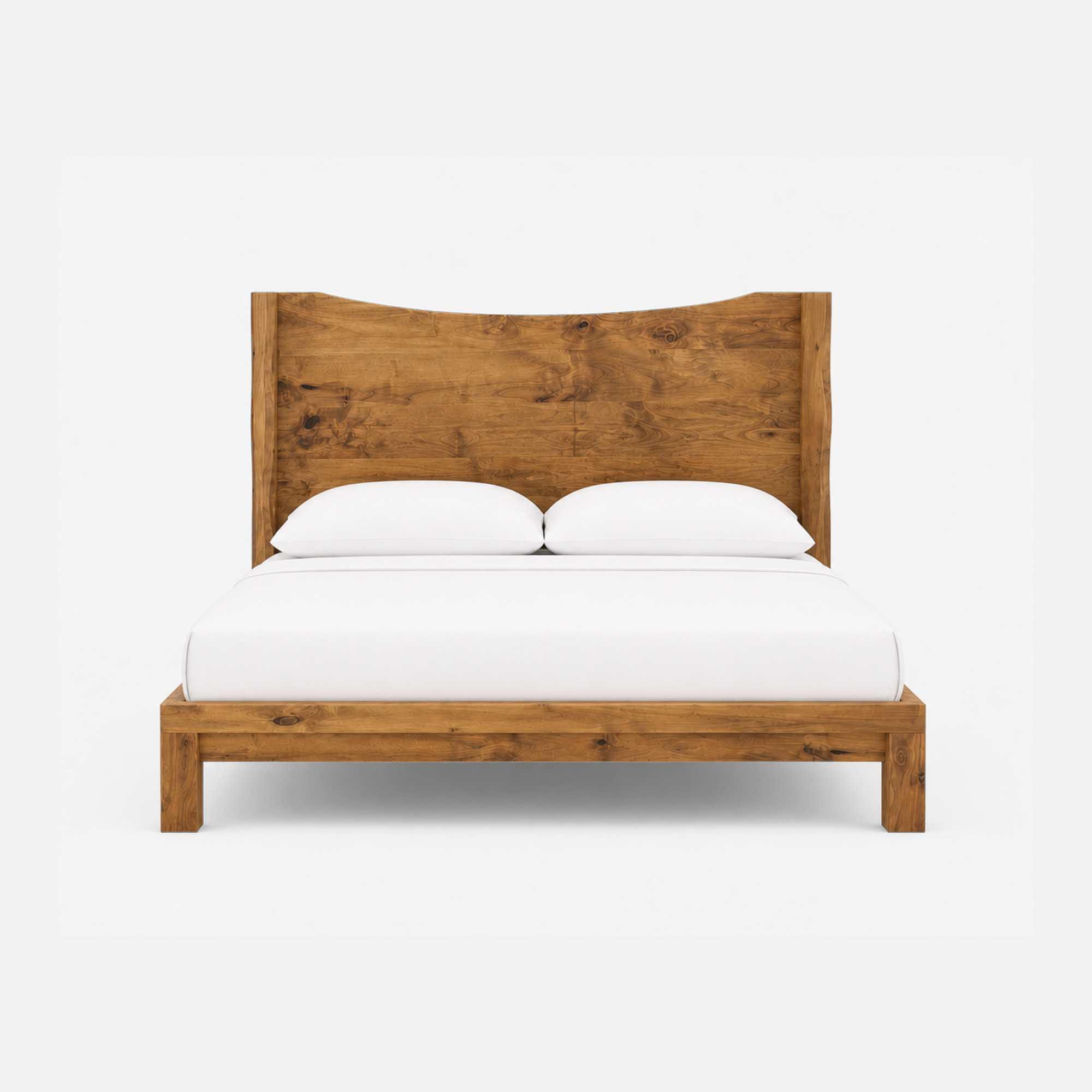 Teresa Rustic Harmony Wood Bed Frame with Natural Finish