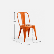 UrbanEdge Industrial Style Metal Cafe Chair