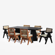 Alejandro-Mix Rattan Dining Table Set - 6 & 8 Seater/ All sizes - Crafts Mill Bespoke Furniture - Dining