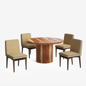 Luis-Lidia Dining Table Set with Premium Trimming -  2, 4 & 6 Seater/ All sizes