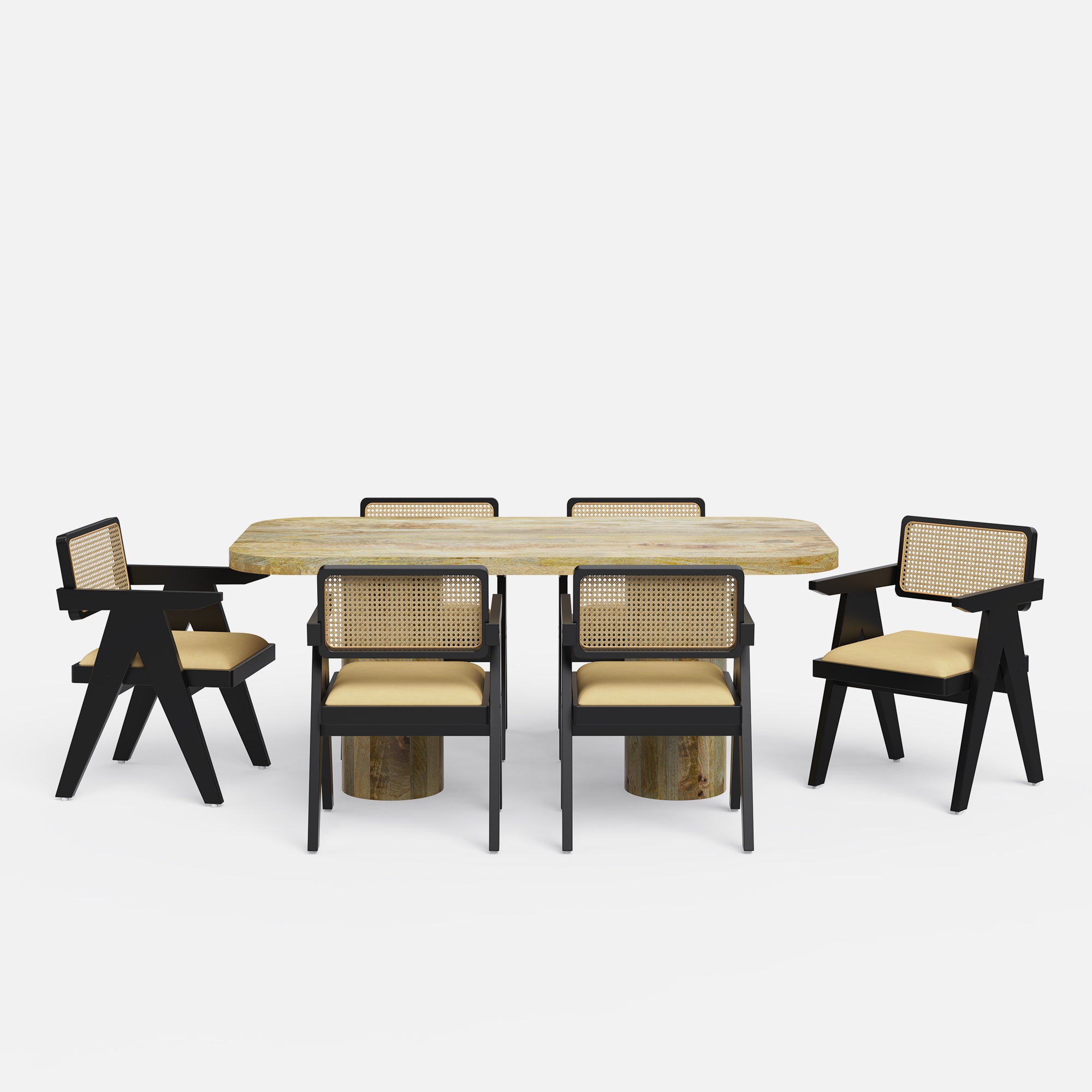 Alba-Pierre Dining Table Set - 6 & 8 Seater/ All sizes