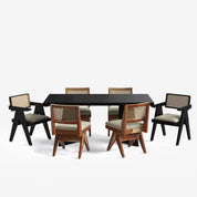 Alejandro-Mix Rattan Dining Table Set - 6 & 8 Seater/ All sizes - Crafts Mill Bespoke Furniture - Dining