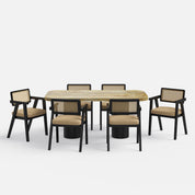 Alba-Bob Dining Table Set - 6 & 8 Seater/ All sizes