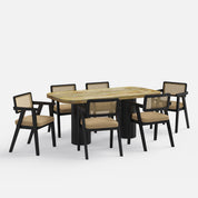 Alba-Bob Dining Table Set - 6 & 8 Seater/ All sizes