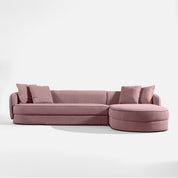 Bianca Curvy Sectional L Shape Sofa - 118" - Crafts Mill Bespoke Furniture - Sofas & Accent Chairs