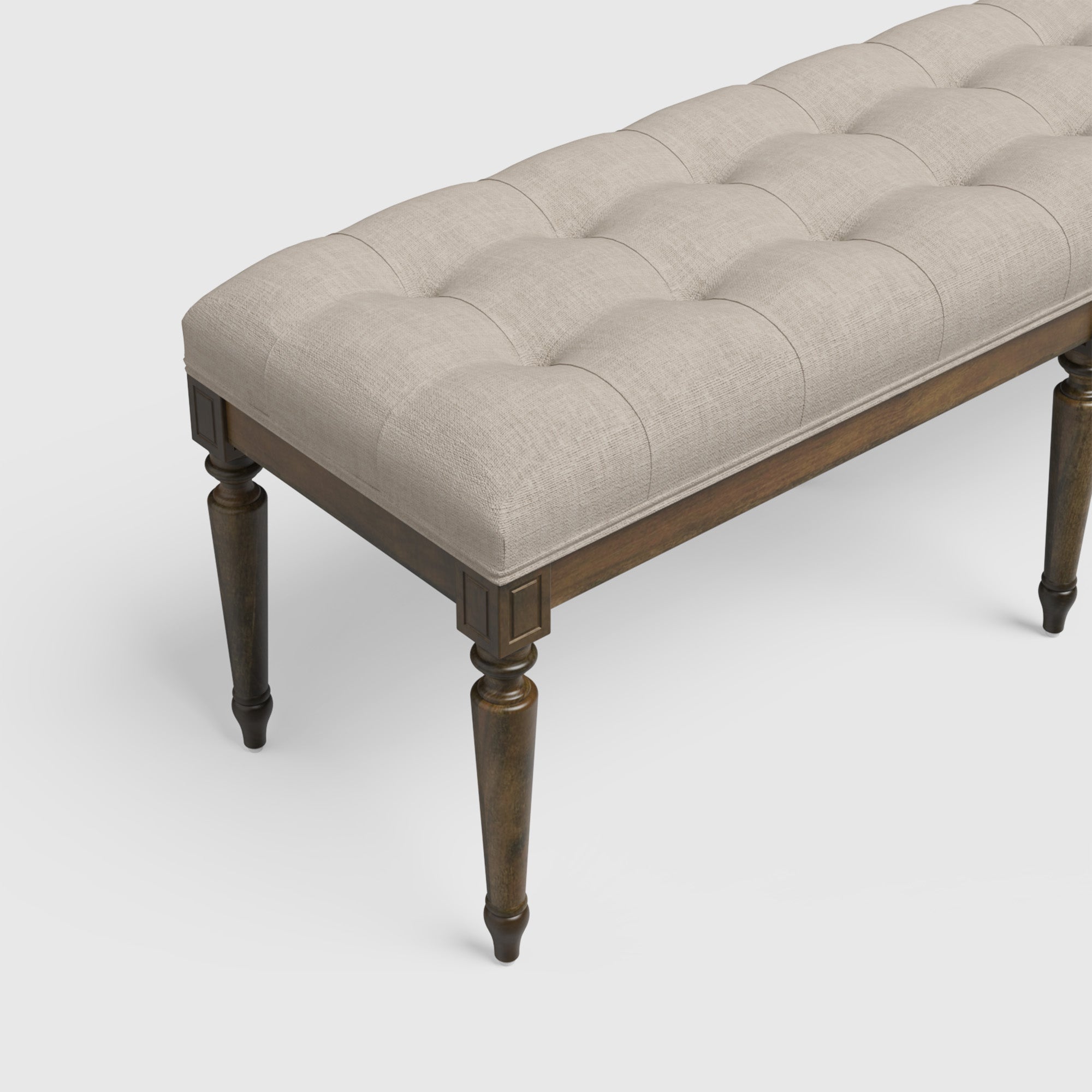 Chantel Upholstered Bench - Crafts Mill Bespoke Furniture - Bedroom