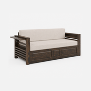 Wooden sofa bed three seater as a two person sleeper queen bed