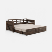 Wooden sofa bed three seater as a two person sleeper queen bed